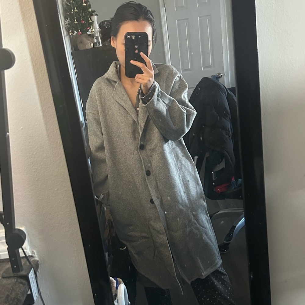 Grey fall coat